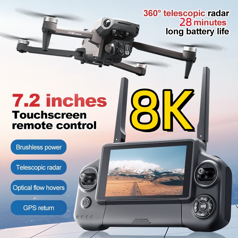 Drone Ae Rc - Квадрокоптер 8K с 3-осевым подвесом, бесщеточным