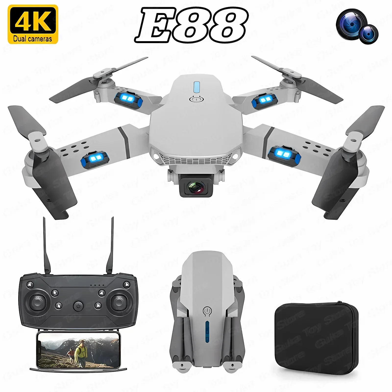 Drone Rc Foldable - E88 Pro WIFI FPV Дрон Широкоугольный