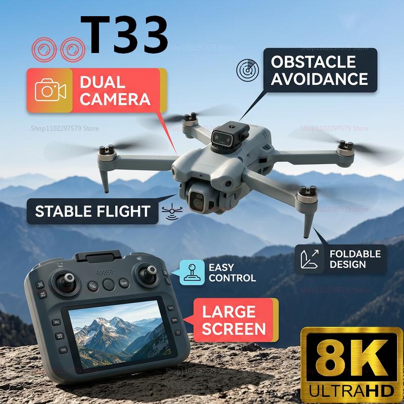 Drone Rc Foldable - Новый радиоуправляемый дрон T33 2026 года