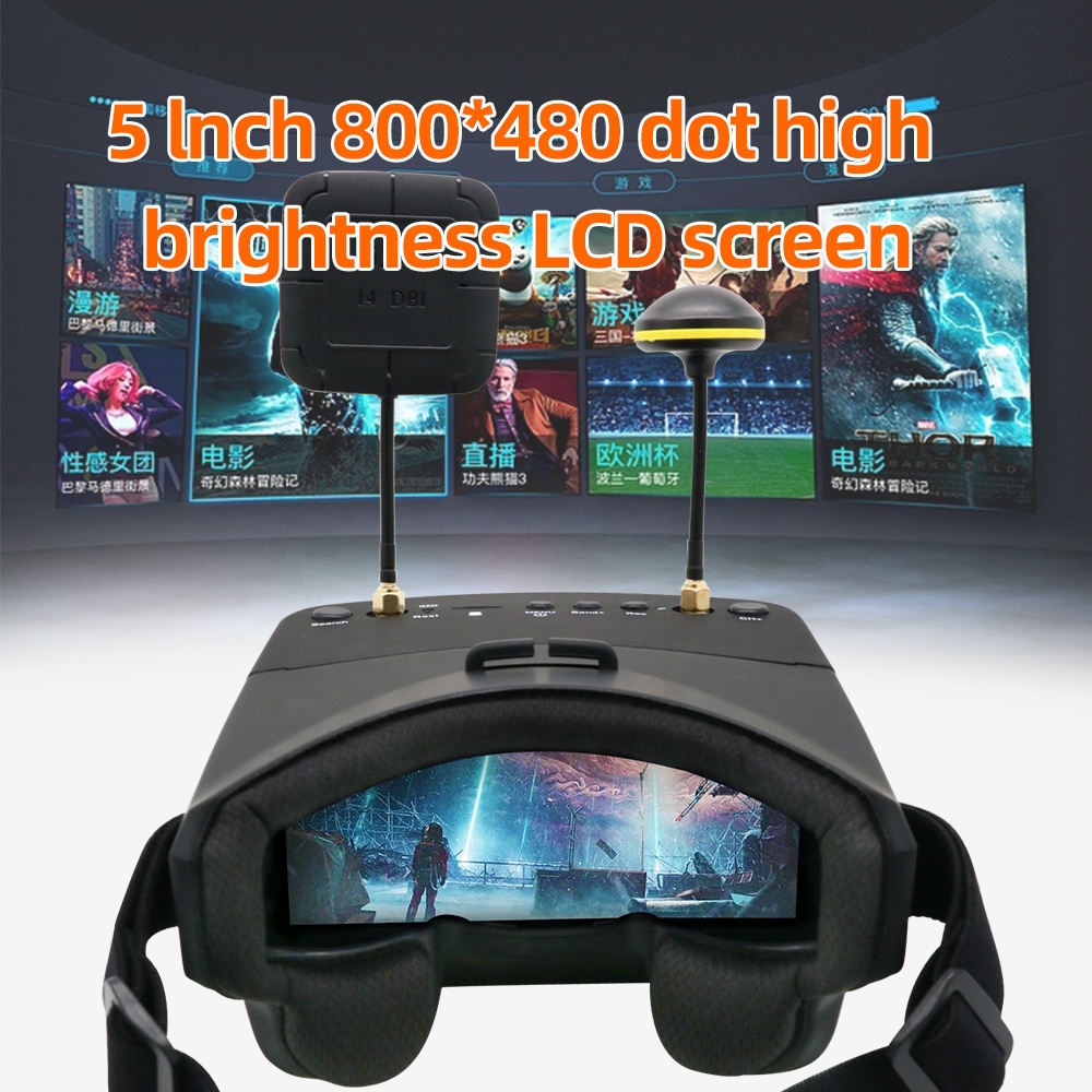 Видеоочки EV800D 5.8G 40CH 5 д – обзор и цена Fpv Goggles Headset